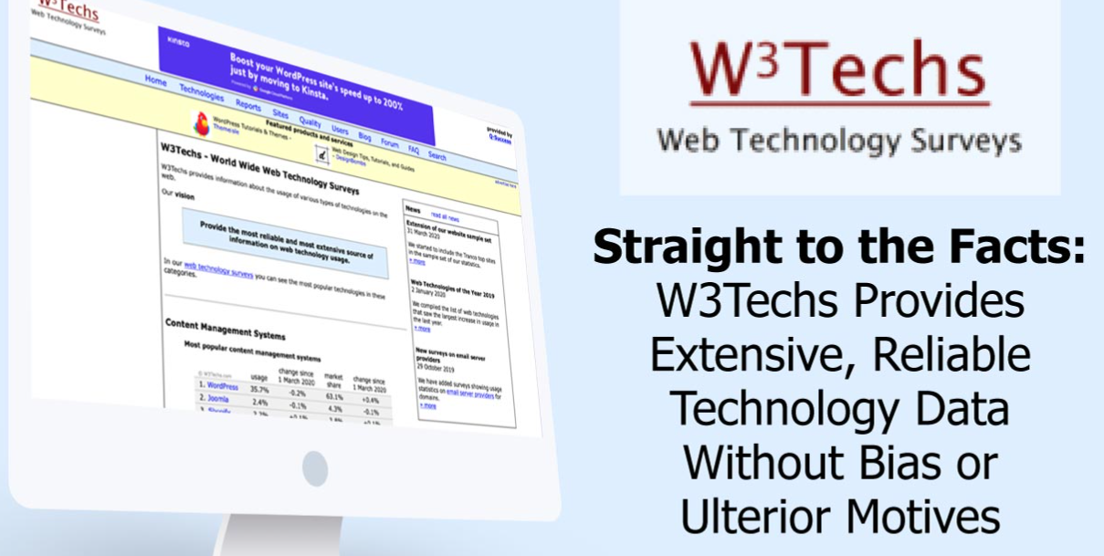 W3Techs：专门收集和统计全球各类网站技术数据的网站