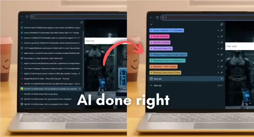 网页杂乱救星！微软 Edge 浏览器上线 AI 标签整理功能：秒速归类海量页面