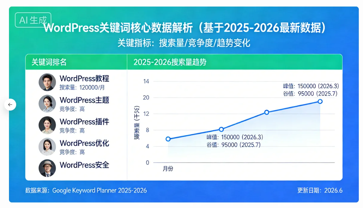 WordPress关键词指数+热度分析+精准SEO优化方案（2026实战版）