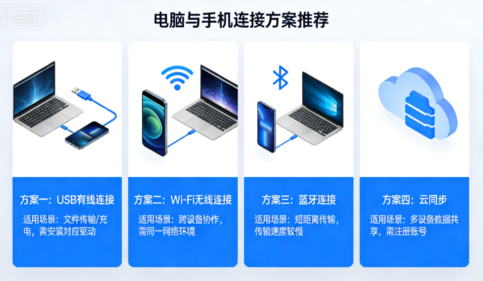 电脑与手机连接方案推荐